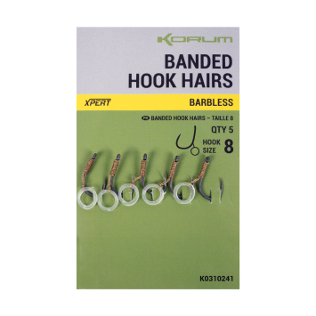 Korum Banded Hook Hairs - Barbless