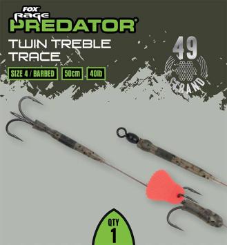 Fox Rage Predator Twin Treble Traces